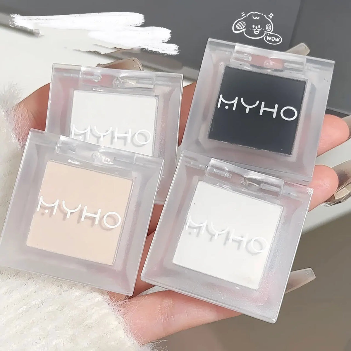 1Pcs Monochrome Matte Highlight Smoked Eye Shadow Plate Powder Is Delicate and Durable, Naturally Brightening Dopamine Eye Shado HIP