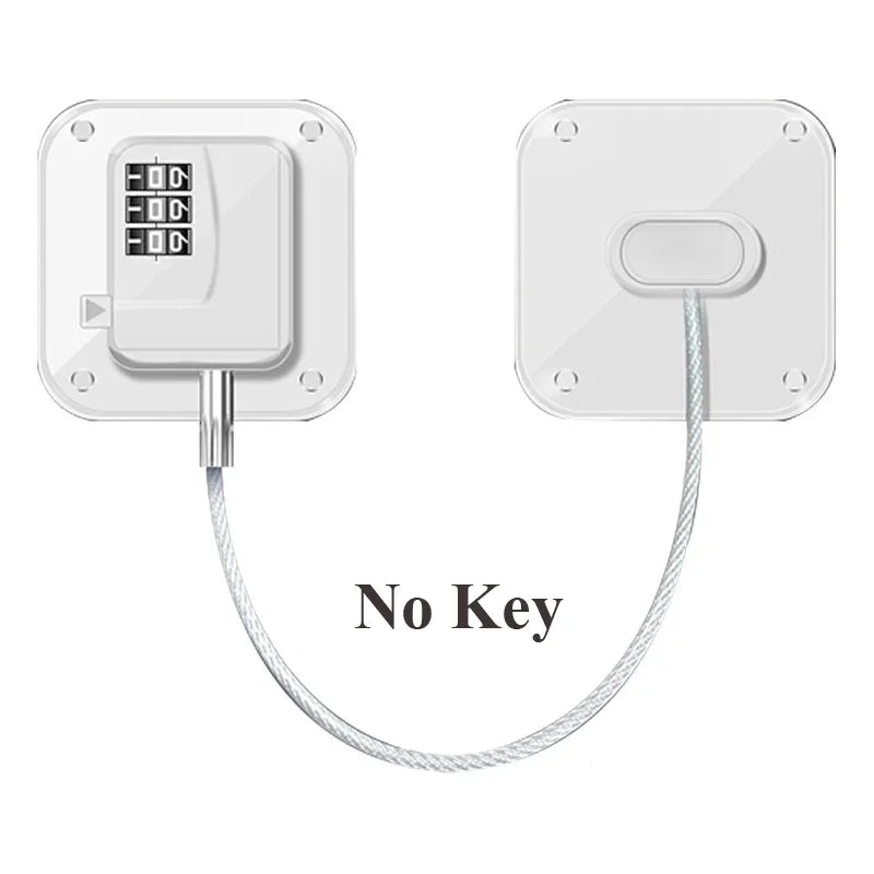 Combination Fridge & Cabinet Lock – Child Safety, Easy Install Cabinet Safety Lock HIP C81-white