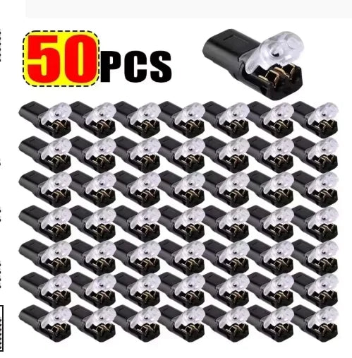 Waterproof 2-Pin Wire Connector – Snap Terminal 20/30 Pack Wire Connector Terminal HIP 50Pcs 2P