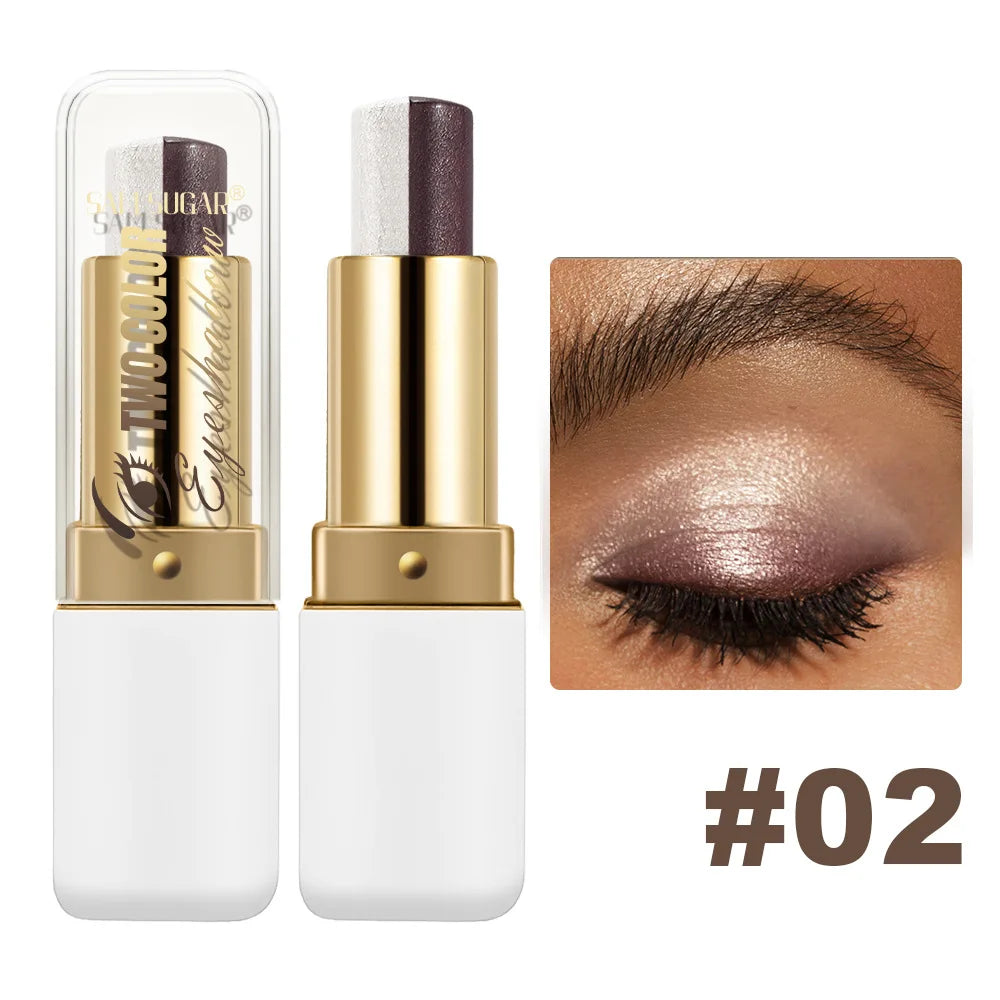 SAM SUGAR Two-Tone Eyeshadow Stick – Shimmer & Highlighter Eyeshadow Stick HIP 02