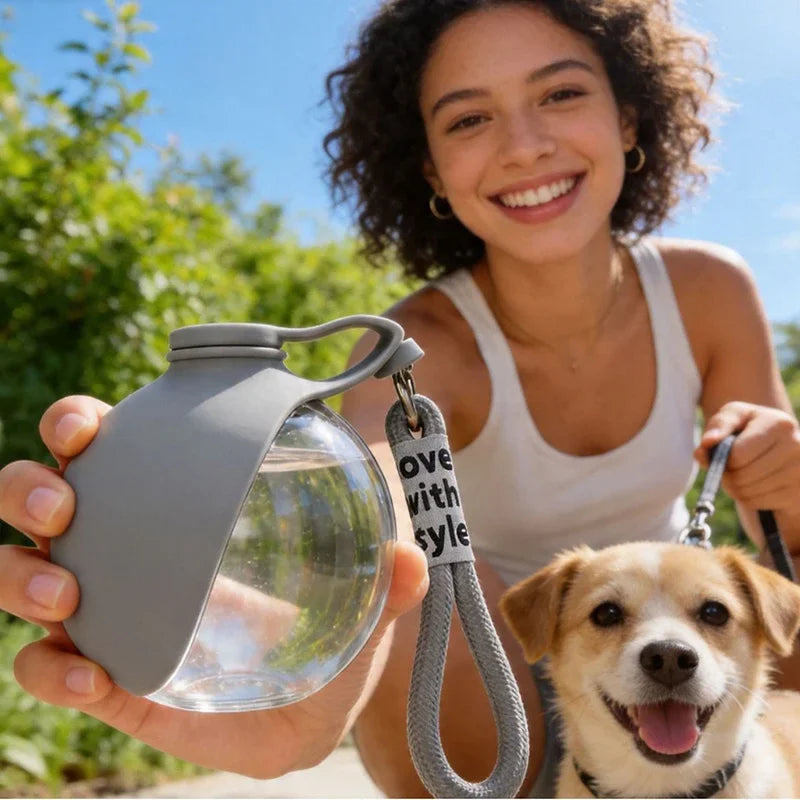Leak-Proof 2-in-1 Portable Dog Water Bottle – 285/545ML Pet Travel Bottle HIP