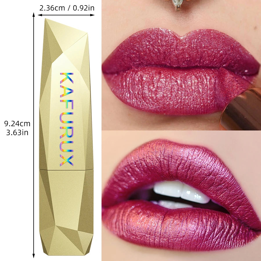 1PC Sexy Glitter Plumping Metallic Lipstick Moisturizer Lip Oil Transparent Fullness Lip Tint Gel Soft Tube Makeup for Women HIP