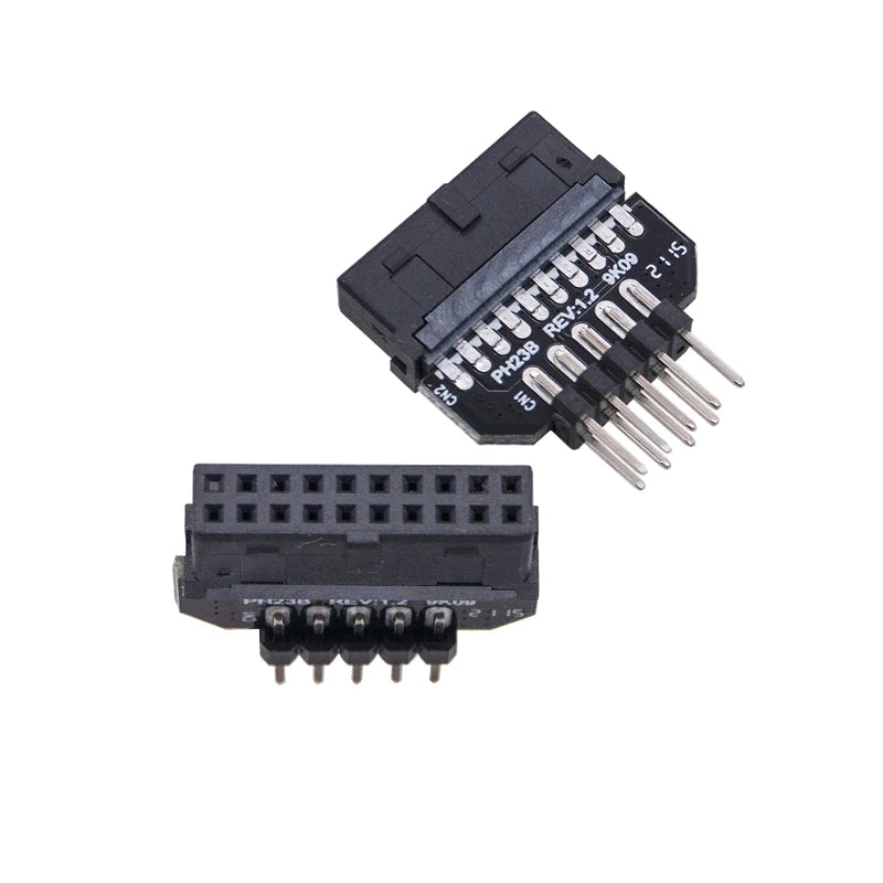 USB 9-Pin to 19-Pin Motherboard Header Splitter Adapter | OULLX USB Header Adapter HIP