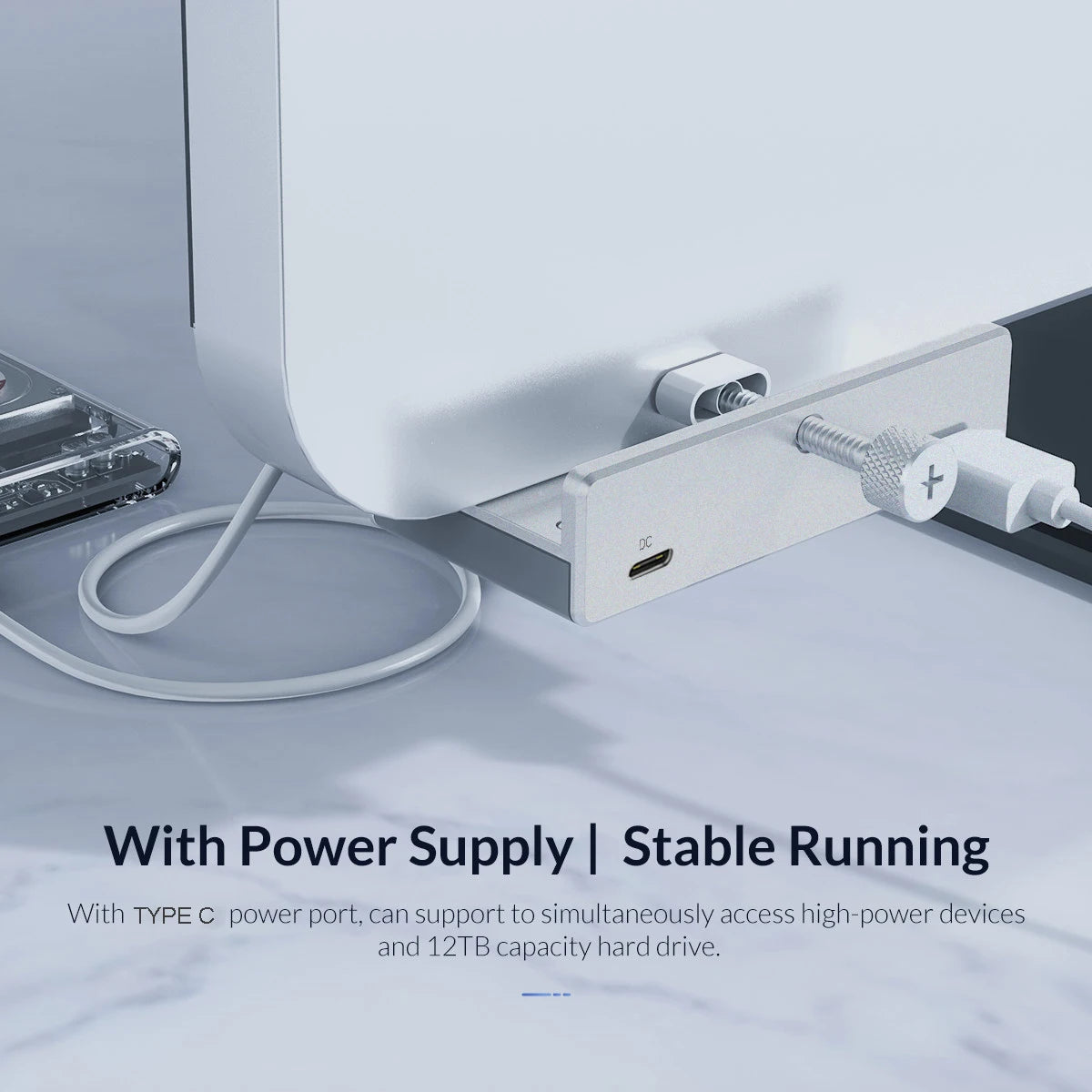 6-in-1 Clip-On USB 3.0 Hub 5Gbps – Aluminum + TF Card Slot USB Hub HIP