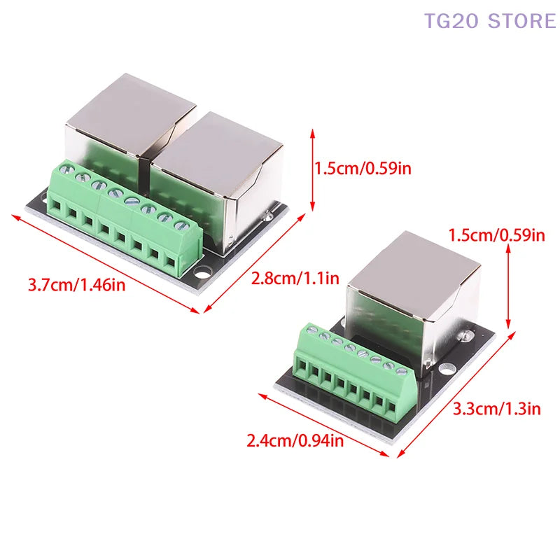 RJ45 Female Adapter Board – Single & Double 3.5mm Terminal Network Adapter Board HIP