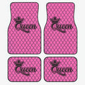 Pink Queen Crown Car Floor Mats – 4pc Set | SUV, Van & Truck Car Floor Mats HIP 1