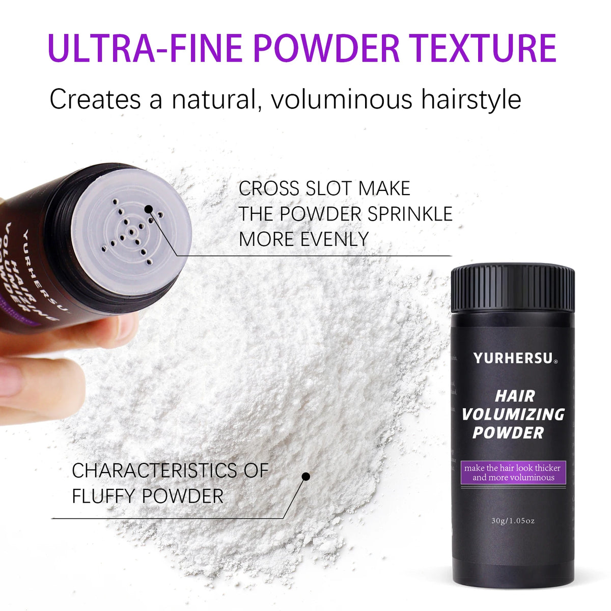 YURHERSU Hair Volumizing Powder – Volume & Dry Shampoo Hair Volumizing Powder HIP