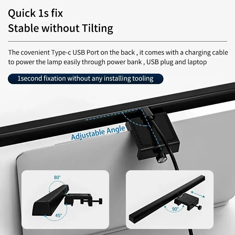 LED Desk Lamp Monitor Light Bar PC Computer Dimmable Screen Light 33cm 50cm Office Study Reading Hanging Table Lamp USB Powered HIP