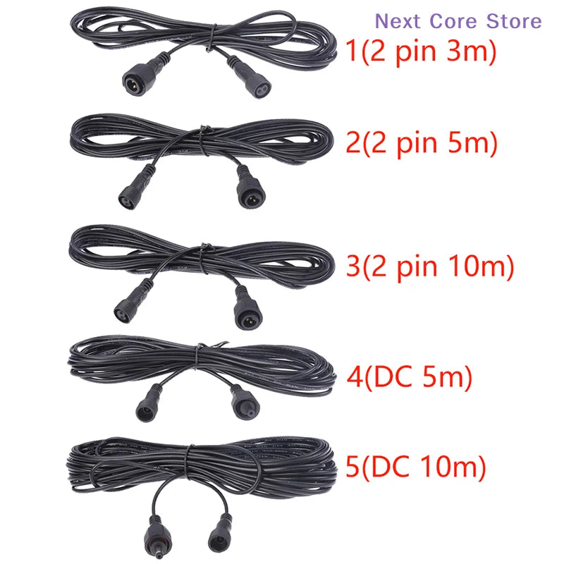 Waterproof Solar Spotlight Extension Cable 5M 10M Outdoor Extension Cable HIP