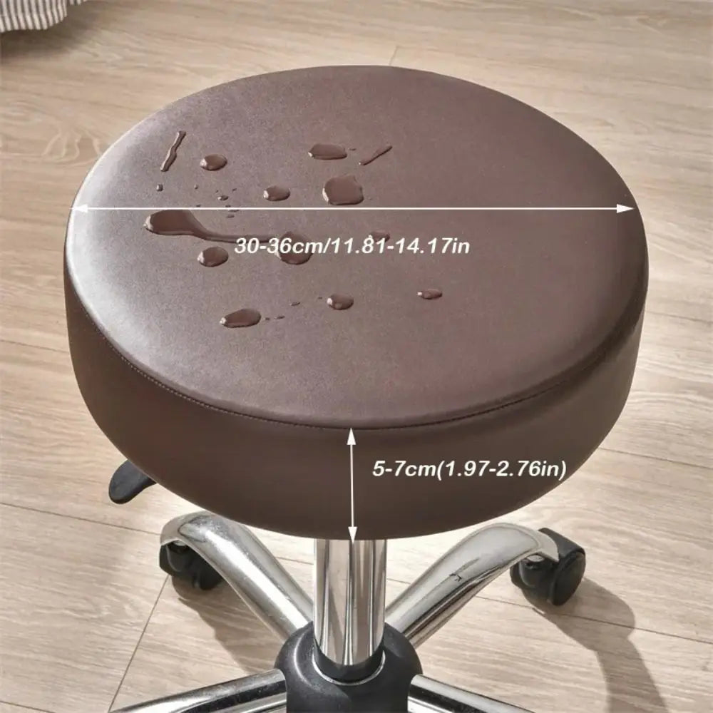 PU Leather Round Bar Stool Cover – Waterproof & Dustproof Stool Seat Cover HIP