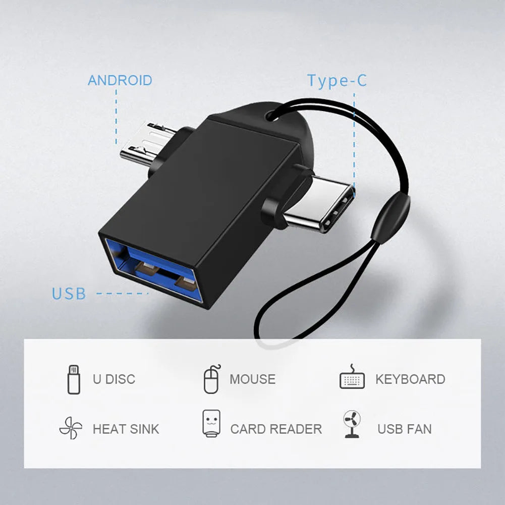 2-in-1 USB-C & Micro USB OTG Adapter – Android & Tablet USB OTG Adapter HIP