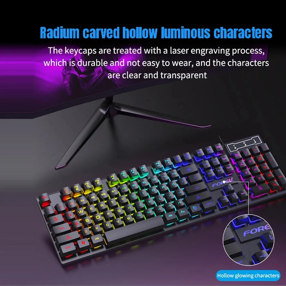 104-Key RGB Wired Gaming Keyboard – Mechanical Feel & Backlit Gaming Keyboard HIP