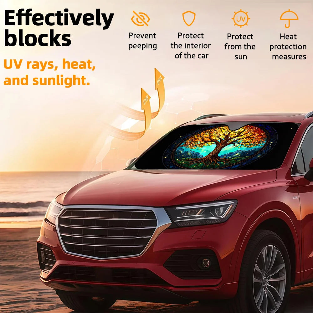 Tree of Life Car Sun Visor – UV Sunshade for SUV Car Sunshade HIP