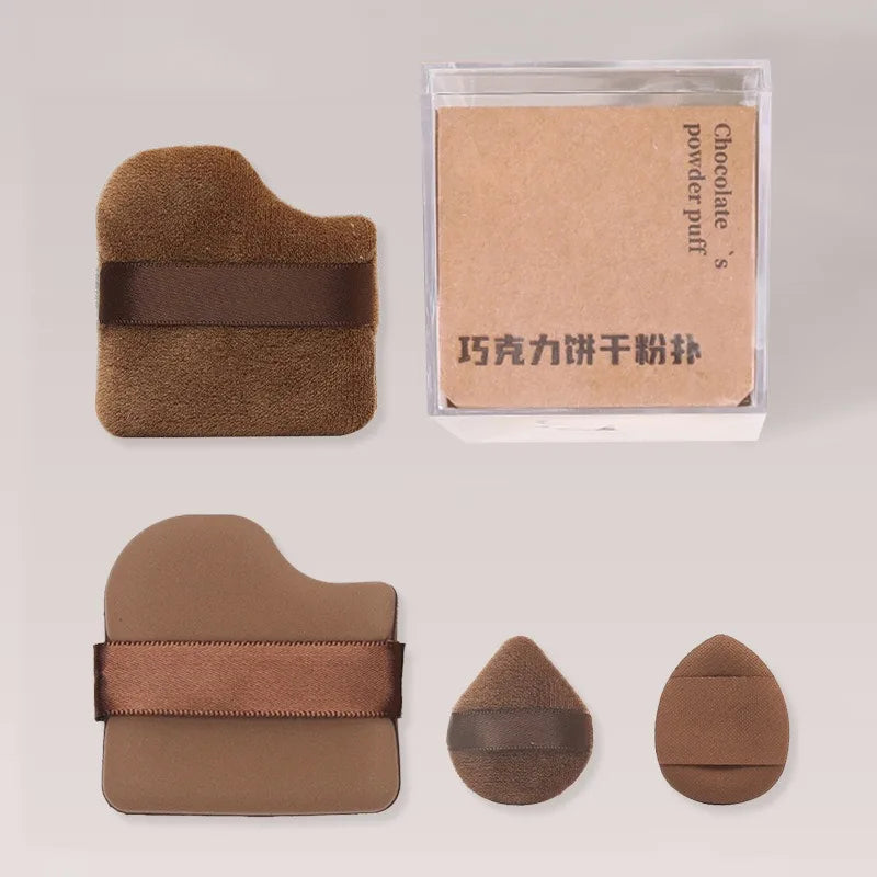 4/6PCS Makeup Blender Puff Air Cushion Foundation Sponge Loose Powder Puffs Cosmetic Applicator Tool Finger Sponge Makeup HIP 4Pcs With Box