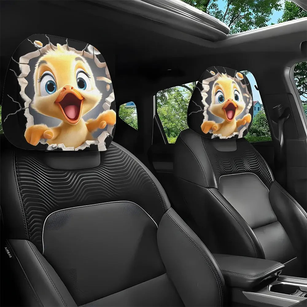 Duck Print Car Seat Cover & Pillowcase Set – 2 Piece Car Seat Cover Set HIP