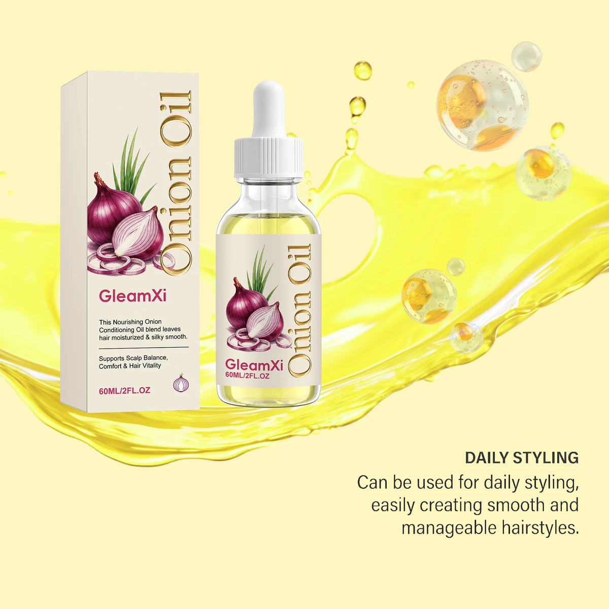 Arginine Hair Oil Serum – Frizz Control, Moisture & Shine Hair Oil Serum HIP