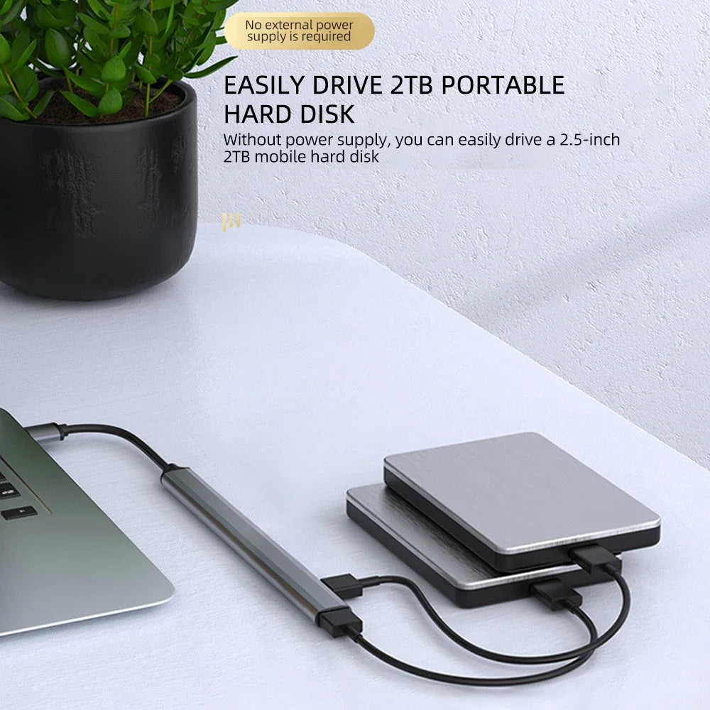 KEBIDUMEI 7-Port USB 3.0 Hub – 5Gbps SuperSpeed Splitter USB Hub Splitter HIP