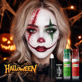 4pcs Halloween Stage Makeup Kit Red Green Sequins White Lipstick Equipped With Storage Pouch Cosplay Party Body Face Decorations HIP including bag 4pcs