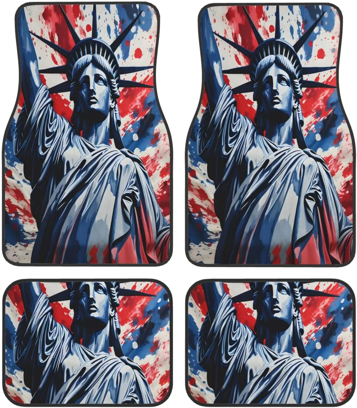 Statue of Liberty Car Floor Mats – 4-Piece Universal Set Automotive Floor Mats HIP