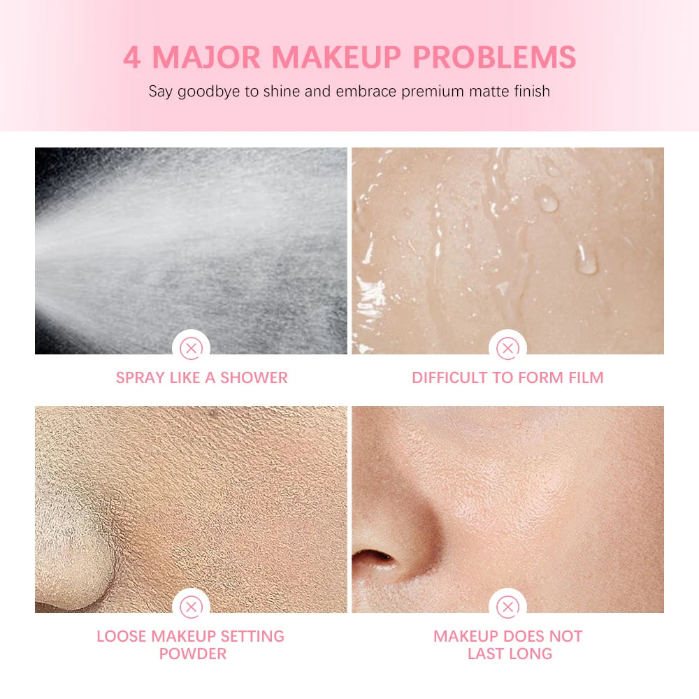 Mattifying Oil Control Setting Spray Waterproof Anti-sweat Quick Fix Makeup Spray Portable Matte Base Makeup Fixer HIP