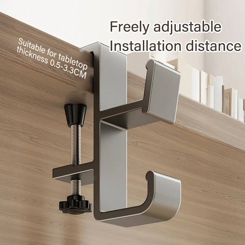 Adjustable Desk Edge Hook – Headset & Bag Hanger Organizer Desk Hook Organizer HIP