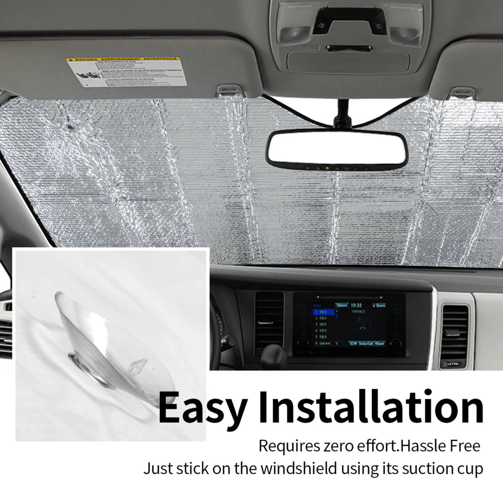 Blue Cherry Blossom Car Sunshade – UV Block Windshield Protector Car Windshield Sunshade HIP