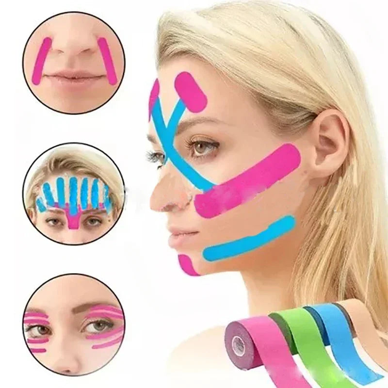 Kinesiology V-Line Face Lifting Tape 2.5cm x 5M | Skin Care Face Lifting Tape HIP