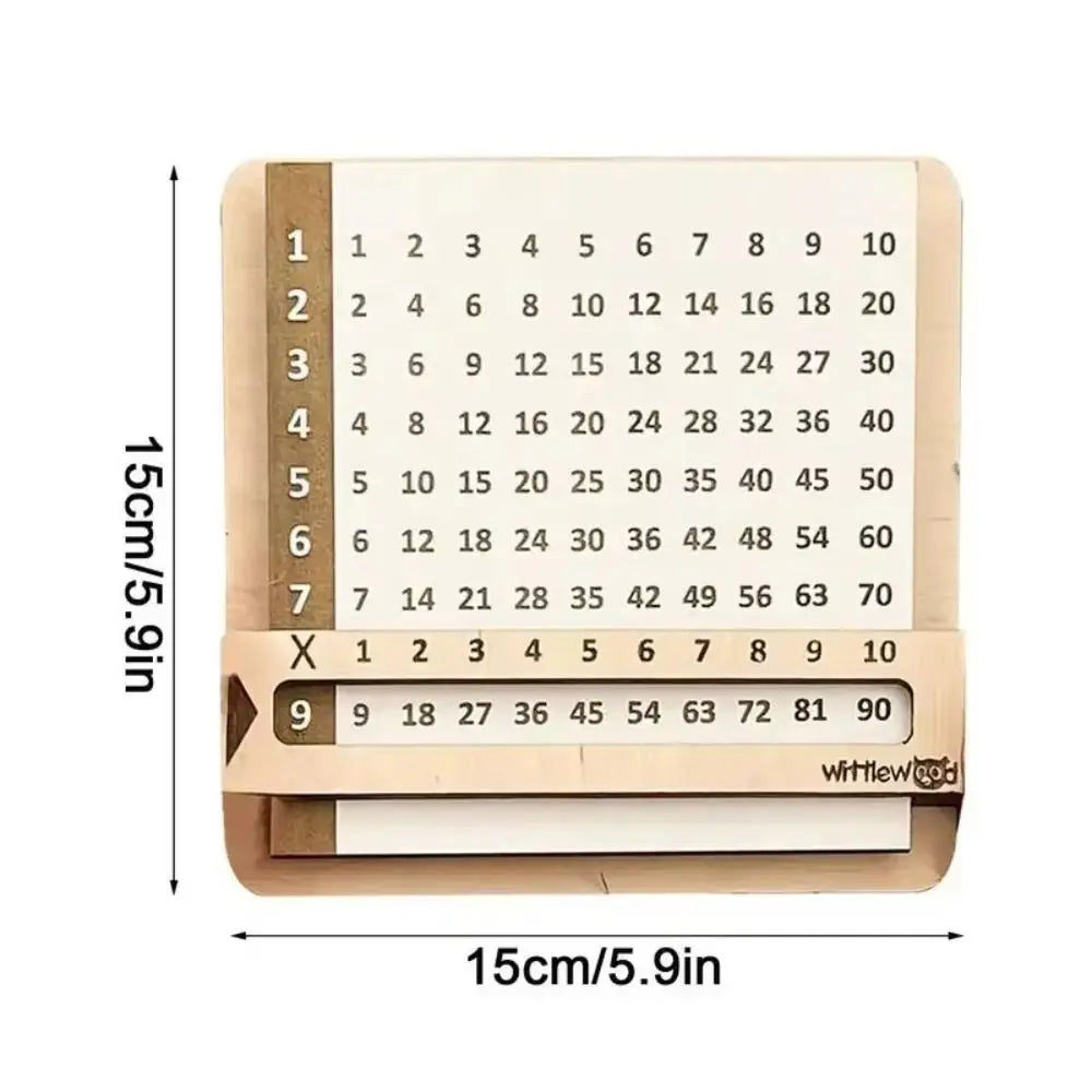 Wooden Slidable Multiplication Table – Montessori Math Toy Educational Math Toy HIP