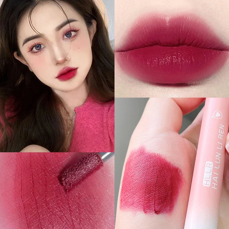 Matte Lipstick Lip Gloss Light Thin Texture Lips Tint Long Lasting Lip Mud White Peach Lip Glaze For Lips Women Cosmetic HIP 05