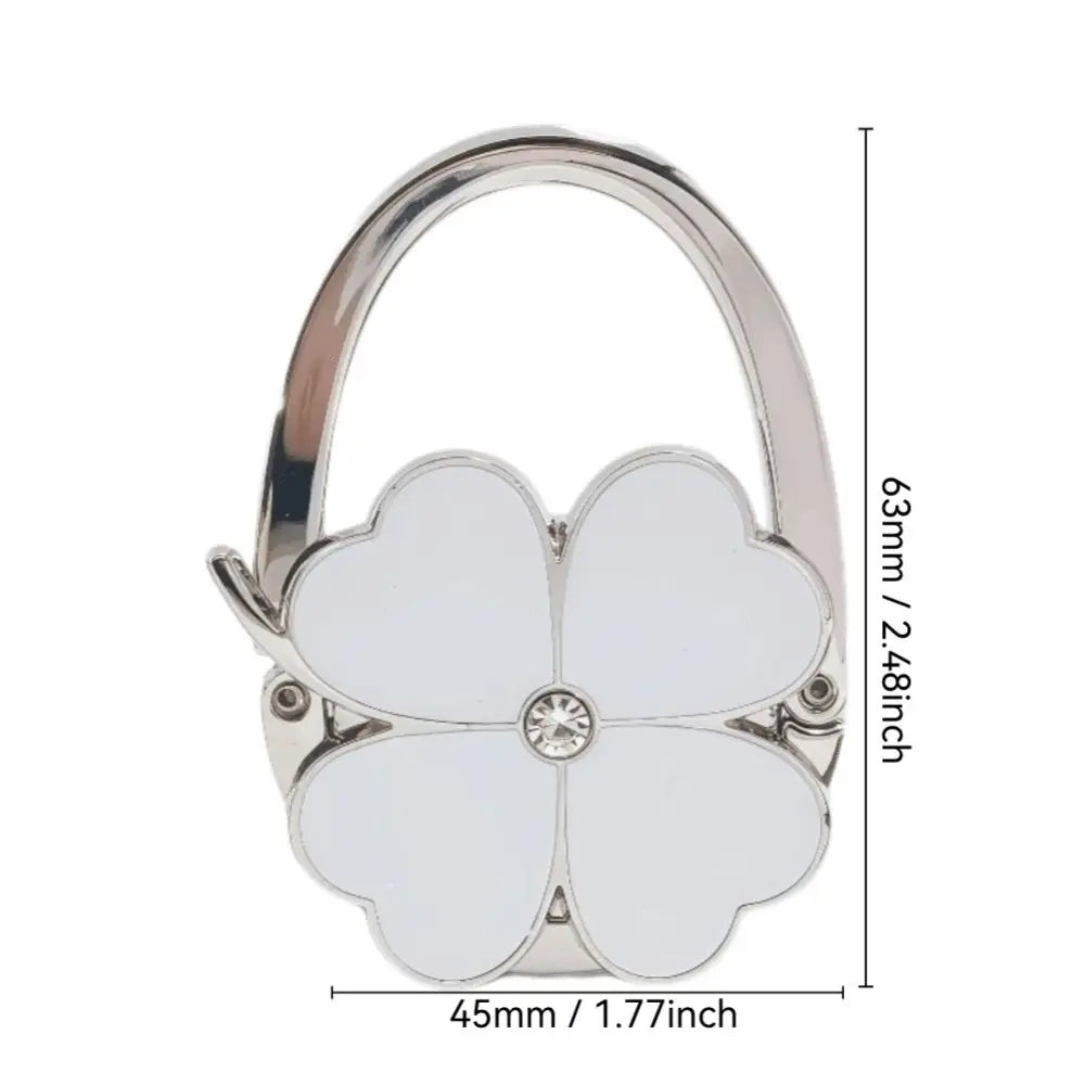 Four-Leaf Clover Foldable Handbag Hook – Table Purse Hanger Foldable Bag Hook HIP