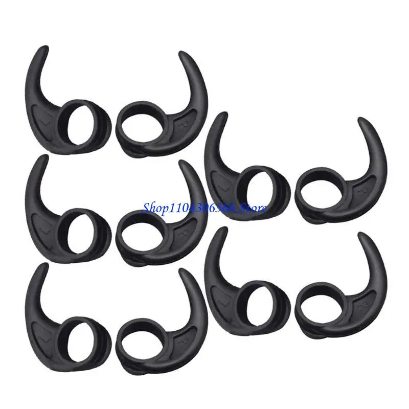 5 Pairs Silicone Earbud Hooks – Sport Grip Wing Tips Earbud Wing Tips HIP black for Medium CN