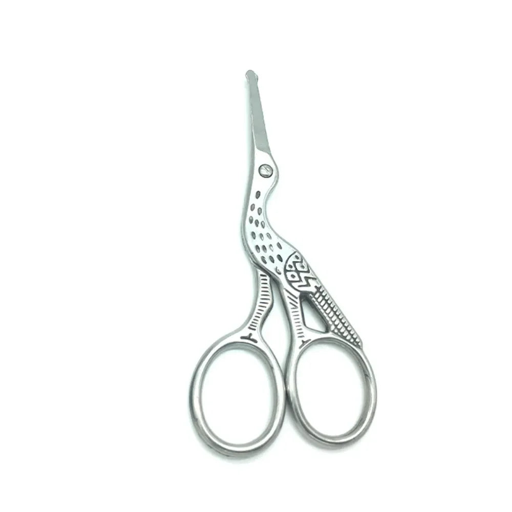Round Tip Nose Hair Scissors – Stainless Steel Mini Trimmer Grooming Scissors HIP C622-silver