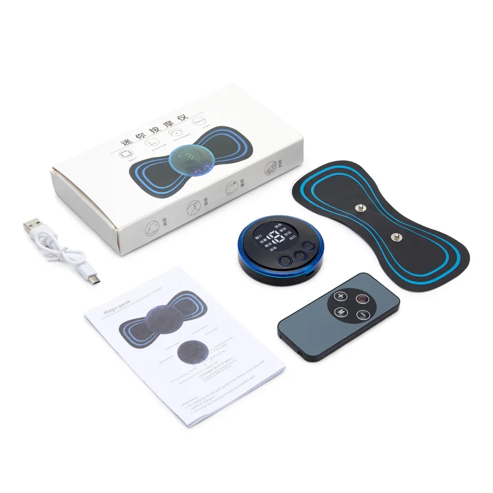 CAMMUO EMS Neck & Body Massager – 8 Modes, 19 Levels EMS Pulse Massager HIP Remote Control style