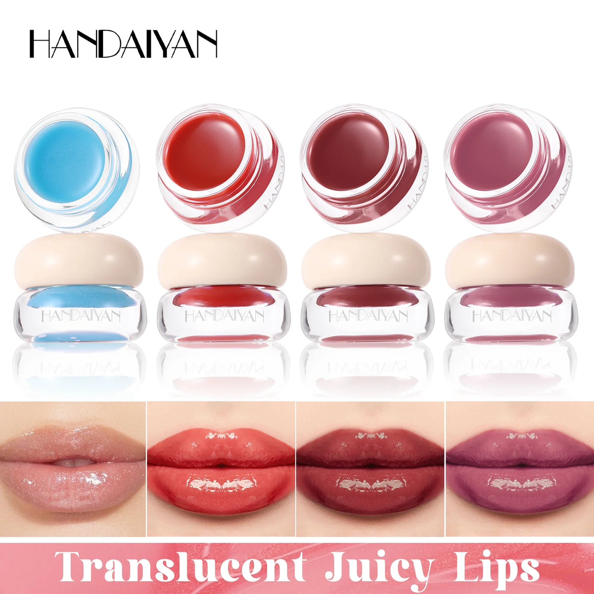 Handaiyan Pearl Mirror Lip Glaze – Jelly Tint Lip Gloss Lip Glaze Gloss HIP