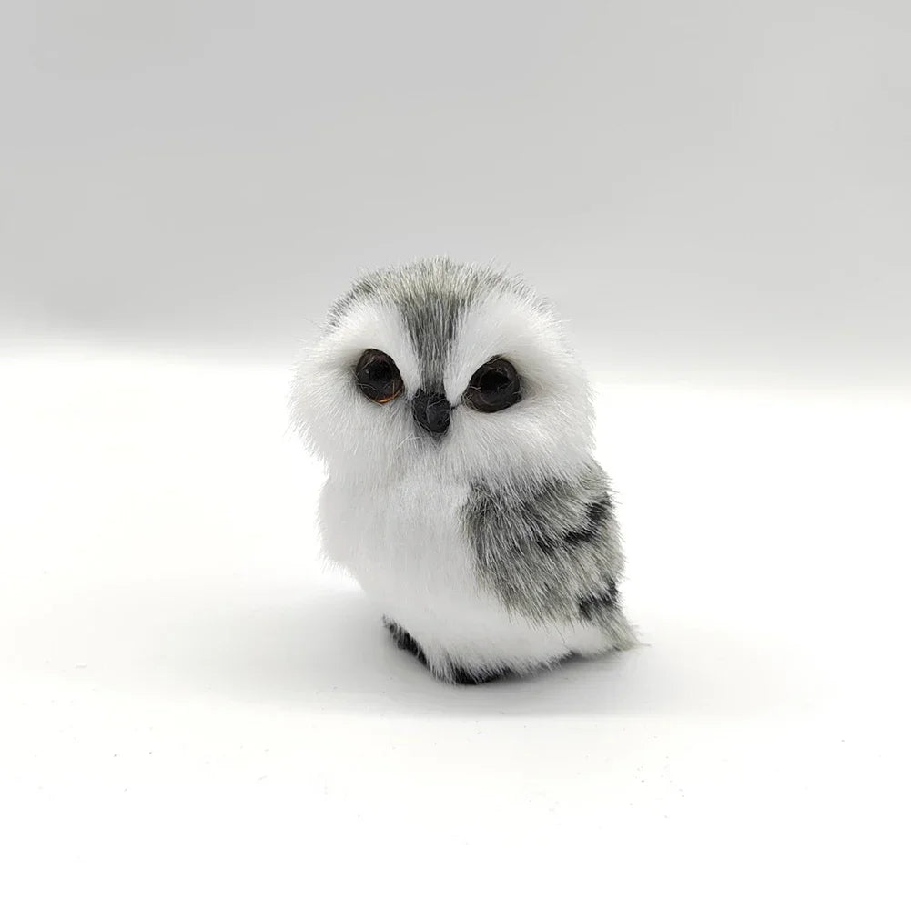 Simulation Owl Ornaments Plush Toys Cute Doll Artificial Fur Toy Christmas Tree Decor Pendant Christmas Gift For Kids Home Decor HIP Grey 1