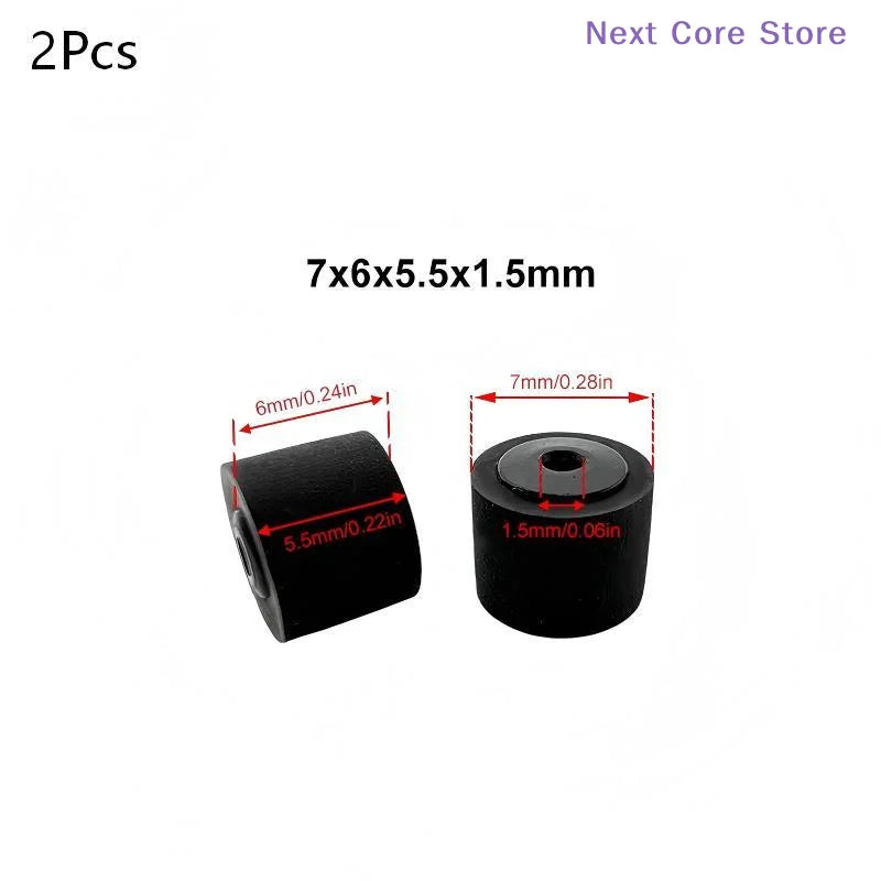 2-Pack Rubber Pinch Roller Rings for Cassette Player & Walkman Cassette Player Parts HIP