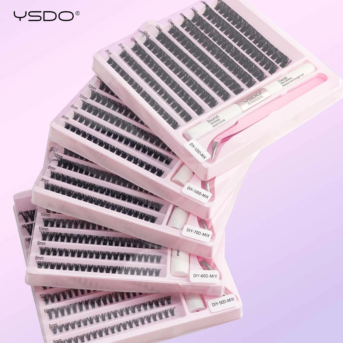200 Bundles DIY Clusters False Eyelashes Set Mix Eyelash Extension Set Natural Thick 8D/120D 10 Rows Individual Lashes Makeup HIP