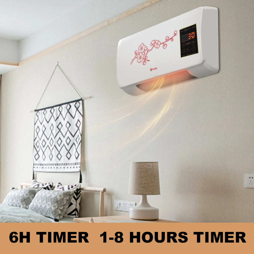 Space Heater Fan Electric Heater Space Heater Fan 2000W Wall Mount Remote Control Touch Display Timer Quiet AC Heater HIP