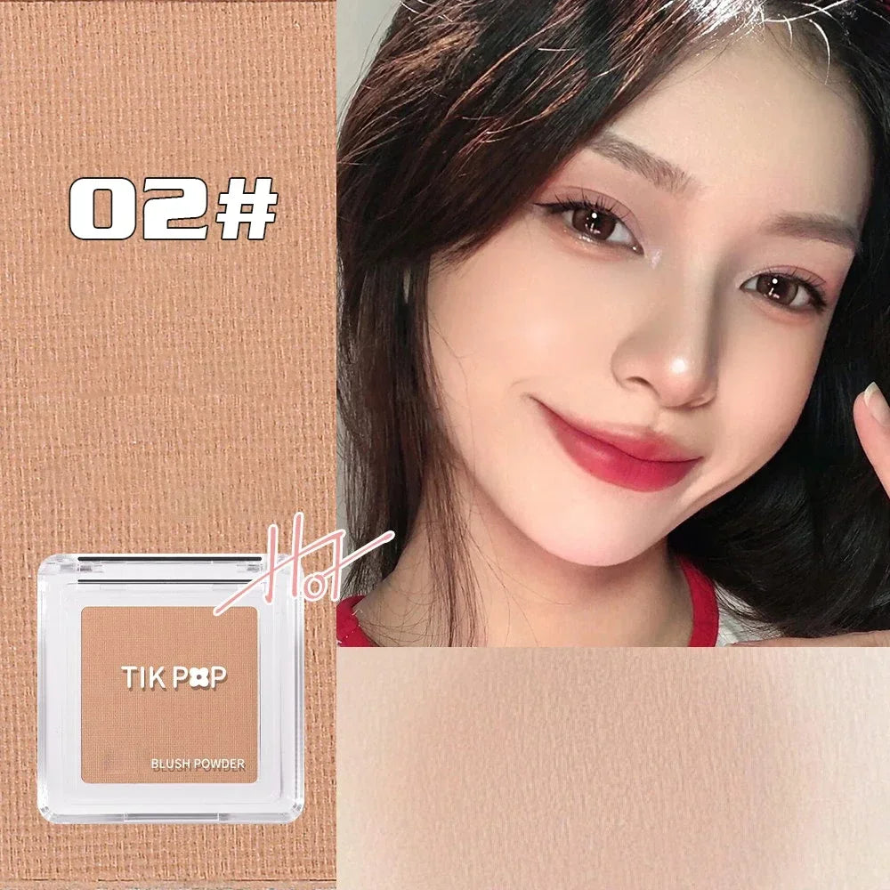 Blush Blueberry Palette Face Mineral Pigment Cheek Blusher Powder Cosmetic Natural Contour Shimmer Highlight Cream Palette HIP 02Matte Toasted Milk