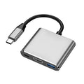 KEBIDUMEI USB-C Hub 3-in-1 – 4K HDMI, USB 3.0, PD 100W USB-C Docking Hub HIP Gray