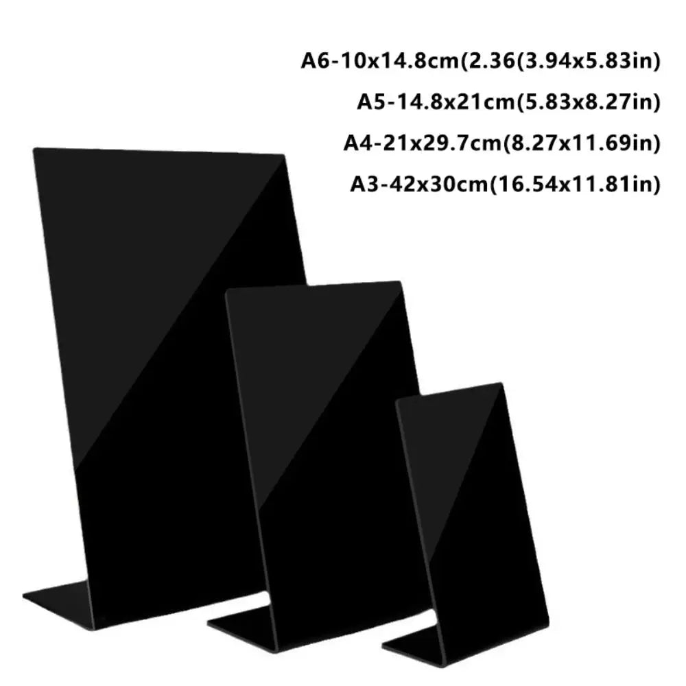 Freestanding Acrylic Chalkboard Sign – Erasable A3 A4 A5 A6 Tabletop Chalkboard Sign HIP