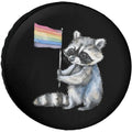 LGBT Proud Raccoon Spare Tire Cover – Waterproof Wheel Cover Spare Tire Cover HIP 1 14in