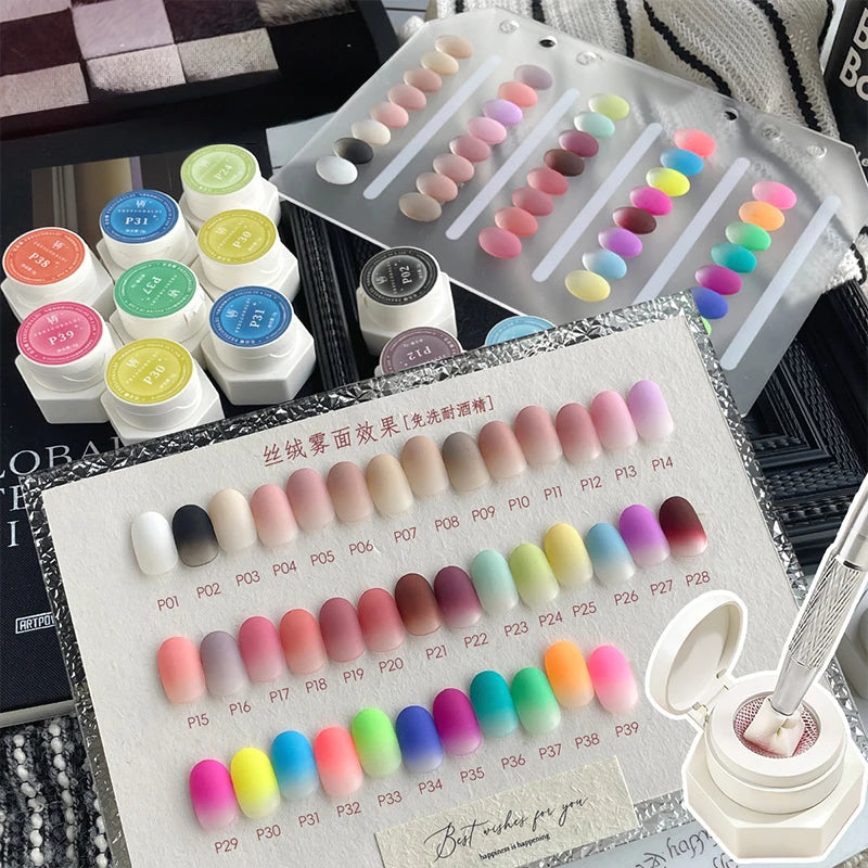 1Pc 39 Colors Nail Air Cushion Patting Gel High Saturation Long-Lasting Solid Color Gradient Shading For DIY Nail Salon ﻿Tools HIP