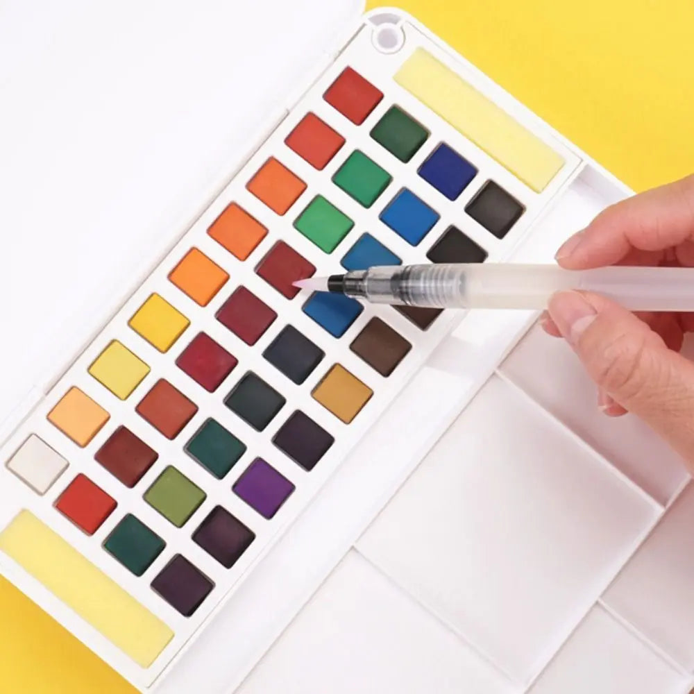 Portable Watercolor Paint Set 12–48 Colors with Water Brush Pen Watercolor Paint Set HIP