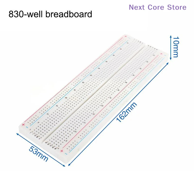 MB102 830 Tie-Point Solderless Breadboard – PCB Prototype Solderless Breadboard HIP