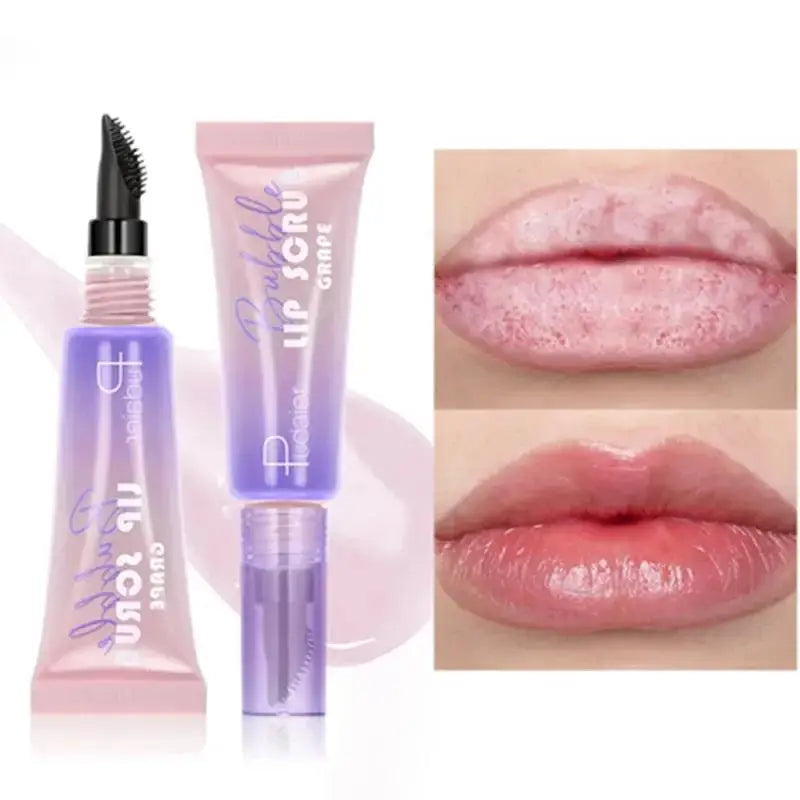 Pudaier Bubble Lip Exfoliator Foaming Scrub & Night Balm Lip Scrub Balm HIP