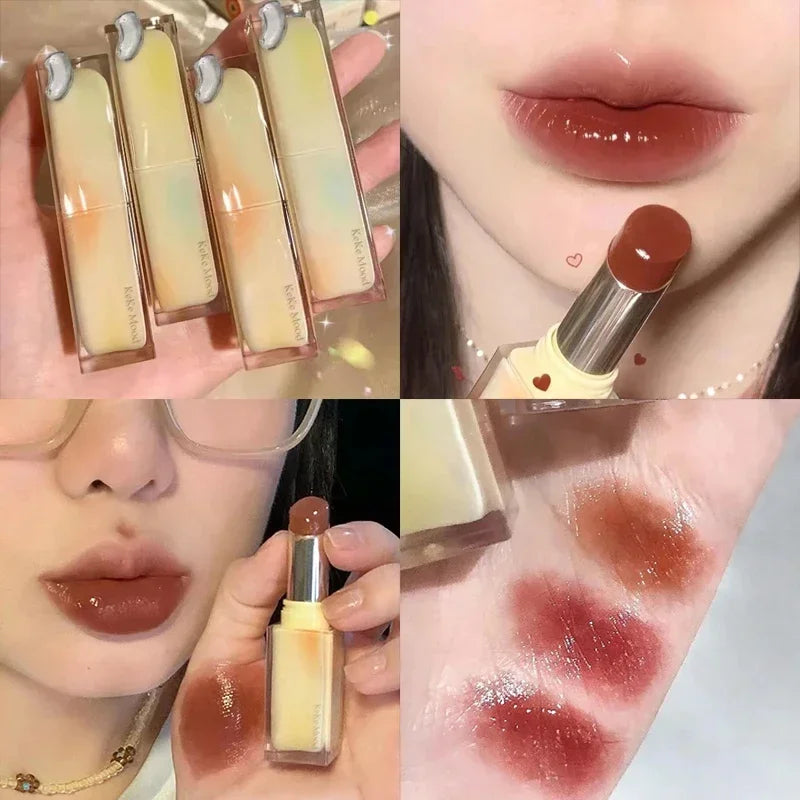 Solid Jelly Lipstick Crystal Lip Balm Water Wave Mirror Lip Gloss Long Lasting Moisturizing Lips Glaze Lip Care Makeup Cosmetic HIP