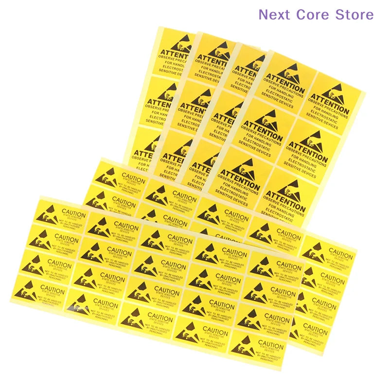 40-Pack ESD Caution Warning Labels – Static Sensitive Stickers Warning Label Stickers HIP