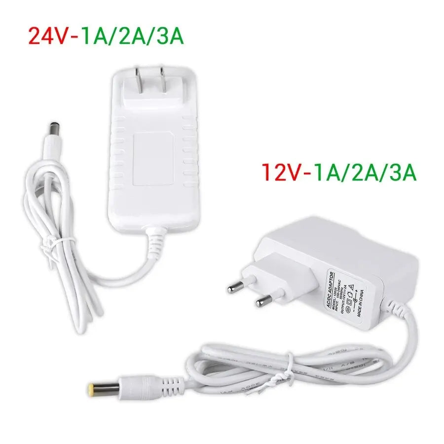 AC 100-240V to DC 12V 24V 1A 2A 3A LED Driver Transformer 12 Volt Switching Power Supply Adapter Converter Charger For LED Strip HIP