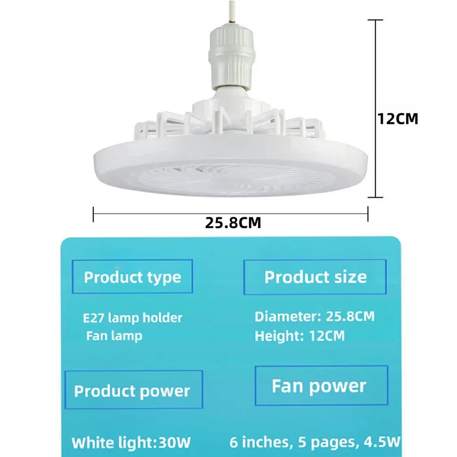 Ceiling Fan Light With Remote Control Dimmable 3 Light Color 3 Speed Ceiling Fans Lamp E27 Bulb For Living Room Bedroom Kitchen HIP